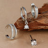 4PCS Gold Color Huggie Hoop Earrings Set for Women Tiny CZ Ear Cuff Studs Cartilage Piercing Jewelry - Image 5