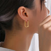 Gold Color Square Hoop Earrings for Women Men Stainless Steel Minimalist Punk Unisex Rock Earring Piercing Jewelry Gifts - Image 8