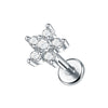 Stainless Steel Labret Piercing Stud with 16 Gauge and 1.2 x 8 mm Post - Image 9