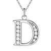 26 Letter Silver Necklace Pendant For Women Clavicle Chain Wedding Jewelry Party Gift - Image 31