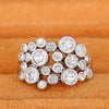 Women Rings Full with Round Cubic Zirconia Silver Color High-quality Wedding Bands Accessories Modern Jewelry - Image 3