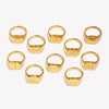 Engrave Jewelry Gift Minimalist Letter Word Suqare Stainless Steel Ring Gold Ring Plated For Women - Image 2