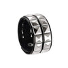 80s Black Round Square Gothic Spike Bracelet Punk Rock Bracelet Studded Faux Leather Bracelet for Men Women - Image 9