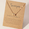 1Pcs 12 Zodiac Sign Necklace for Women 12 Constellation Charm Chain Pendant Choker Birthday Jewelry with Cardboard Card - Image 12