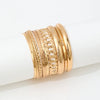 10pcs/set Metal Bangles Set For Women Heavy Punk Styles Hiphop Textured Bracelets Jewelry Accessories - Image 3