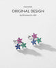 MODIAN Real 925 Sterling Silver Colorful Cubic Zirconia  Ear Studs Delicate Flower Stud Earrings For Women Fine Jewelry