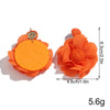 Summer Colorful Lafite Chiffon Flower Earrings for Women Boho Handwoven 3D Flower Fabric Drop Earring Beach Party Jewelry Gifts - Image 2