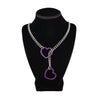 Heart O-ring Slip Chain For Women Punk Rock Necklace Stainless Steel Cuban Long Necklace Simple Adjustable Y-Necklace - Image 4