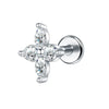 Stainless Steel Labret Piercing Stud with 16 Gauge and 1.2 x 8 mm Post - Image 11