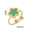 Gold Plated Stainless Steel Necklace Woman Five Leaf Petals Double Sided Necklaces for Women Pendant Flower Clover Jewelry - Image 21