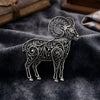 Classic Rhinestone Metal Sheep Brooches for Women Unisex Zodiac Animal Pins Casual Party Jewelry Accessories Gifts - Image 9