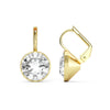 Gold Color Classic Bella Drop Earring for Women Wedding Birthday Crystals from Austria Round Cut Dangle Pierced Jewelry - Image 1