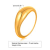 Stainless Steel Chunky Dome Rings for Women, Geometric Ring Gold Plated Aesthetic Jewelry - Image 11