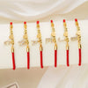 Stainless Steel Gold Color Heart A-Z Initial Letter Bracelet Men Luck Red Rope Charm Bracelet For Women Men Jewelry Gift - Image 5