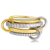 Multilayer Everly Stacked Ring Chunky Gold Plated Interlocking Zircon Multi Link Connected Rings Eternity Statement Jewelry Gift - Image 15