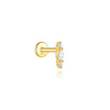 Silver Shiny Star/Heart Zircon Heart Shaped Flat Back Piercing Earring for Women Internal Thread Party Gifts - Image 12