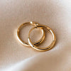 Stainless Steel Thin Hoop Earrings in Gold-Tone or Silver-Tone with 12 mm 14 mm or 18 mm Options - Image 5