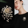 Pearl Flower Brooch Pin with Bouquet Style Accents - Image 4