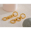 Stainless Steel Round Circle Link Long Drop Dangle Earrings Gold Pvd Plated Statement Jewelry Gift - Image 6
