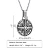 Stylish Mens Compass Necklace,Rock Punk Stainless Steel Compass Pendants Male Collar Jewelry - Image 5