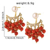 Two-Way Wear Red Sea Bamboo Coral Pearl Earrings Handmade Design High-Quality Earrings Gift for Wife Banquet - Image 5