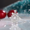 Aesthetic Snowflake Pendant Necklace Lady Silver Color Shiny Zirconia Accessories for Christmas Party Winter Accessories - Image 4
