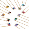 Stainless Steel Colorful Zirconia Bracelet Sparkling Birthstone Bracelets Ladies Jewelry Gifts - Image 6