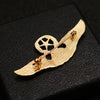 Glod Silver Color Metal Retro Eagle Hawk Brooch Pin Angle Wing Badge for Men's Shirt Collar Accessories - Image 6