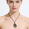 Long Chain Geometric Pendant Wooden Necklaces Pendants Sweater Necklaces Handmade Jewelry Gifts For Women - Image 9