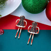 Creative Christmas Snowman Drop Earrings For Women Cute Enamel Gingerbread Man Candy Cane Dangle Earring Year Jewelry Gift - Image 5