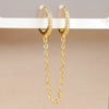 Women Stainless Steel Double Chain Hoop Earrings Crystal Tassel Earrings Party Wedding Jewelry Statement Gift - Image 7