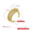 Openwork Zirconia Gold-Plated Brass Bangle/Ring: Uniquely Designed Women's Evening and Wedding Jewelry - Image 5
