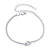 Silver Love Knot Bracelets for Women Couple Silver Cube punk Chain Charm Bracelet - Image 7