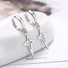 Small Hoop Earrings Smooth Tiny Huggies With Hollow Cross Star Pendants Female Dangle Earring Cute Piercing Earring Gifts - Image 6