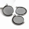 5pcs 20mm 25mm 30mm Inner Size Rotation Double Side Rhodium 8 Colors Cameo Cabochon Base Setting Charms Pendant - Image 4