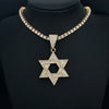 Six-Pointed Star Pendant Necklace with Cuban Chain Options - Image 8