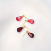 Creative Red Pomegranate Seed Pendant Golden Ear Studs Mini Fruit Handmade Jewelry Pomegranate Dangle Earrings Gift for Her - Image 3