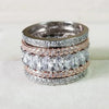 Two-Tone Wide Rings for Women Full Brilliant Cubic Zirconia Superb Party Jewelry Chic Accessories - Image 3