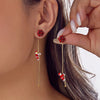Moving Santa Claus Tassel Dangle Earrings for Women Santa Christmas Tree Asymmetric Long Chain Earrings Jewelry Gift - Image 11