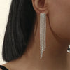 Temperament Multicolor Shiny Rhinestone Long Tassel Earrings - Image 5