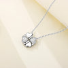 Silver Two-Way Inlaid Stone Four-Leaf Clover Heart Necklace For Women Elegant Party Jewelry Female Pendant Gifts - Image 4
