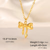 Romantic Bowknot Necklace for Women Stainless Steel Pendant Jewelry Kpop Wedding Korean Bow Choker Neck Chain Gift - Image 11