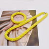 Woven Bead Necklace Glass Beaded Bohemian Statement Necklace Bracelet Hair Accessory Set For Women Jewelry Gift - Image 9