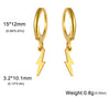 Stainless Steel Gold Color Pendant Hoop Earrings Heart Hexagon Snake Cross Butterfly Flower Bird Jewelry Gift - Image 18