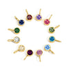 Colorful Birthstone Pendant Necklace in Gold-Tone or Silver-Tone - Image 34