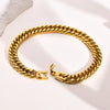 Stylish Double Curb Chain Bracelets for Men Boys,8/10/12/15mm Stainless Steel Miami Link Wristband,Punk Jewelry Gifts - Image 5