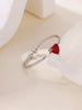 Zircon Heart Birthstone Rings For Women Stainless Steel Gold Color Birthstone Ring Aesthetic Wedding Jewelry Gift - Image 15