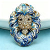 Noble Lion Brooches For Women Unisex 2-color Rhinestone Enamel Zodiac Sign Leo Lion Animal Party Office Brooch Pins - Image 4