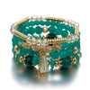 Bohemian Stackable Glass Bead Bracelet Set 4 Pieces - Image 21