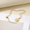 Sun Moon Coin Pendant Necklace For Women Cute Gold Color Stainless Steel Round Necklace Sweet Jewelry Her Gifts - Image 5